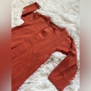 Simply magnetic me footie, organic cotton, orange, 6-9 months, used-like new